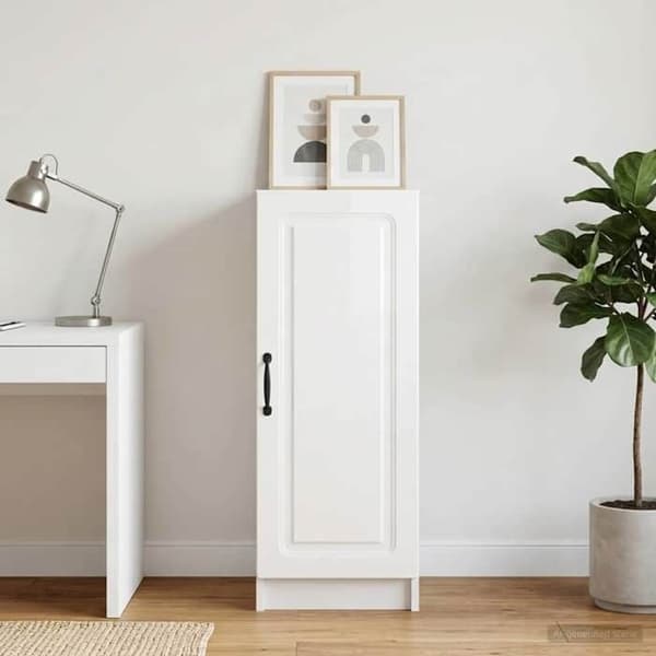 Maison Exclusive - Buffé Vit glänsande 33 x 34,5 x 87 cm Ingenjörsträ