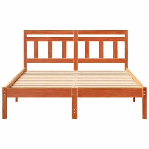 Maison Exclusive - Sängram Brun 120 x 190 cm Massivt trä