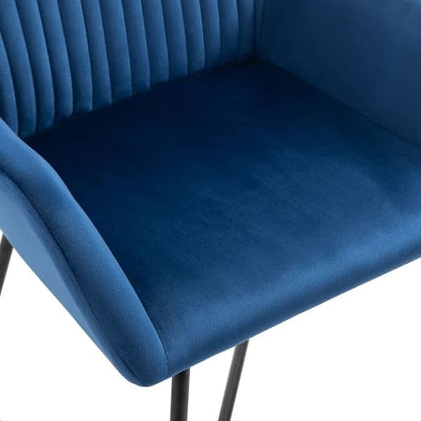 Maison Exclusive - Spisestole sæt af 4 Blå Velour Blå