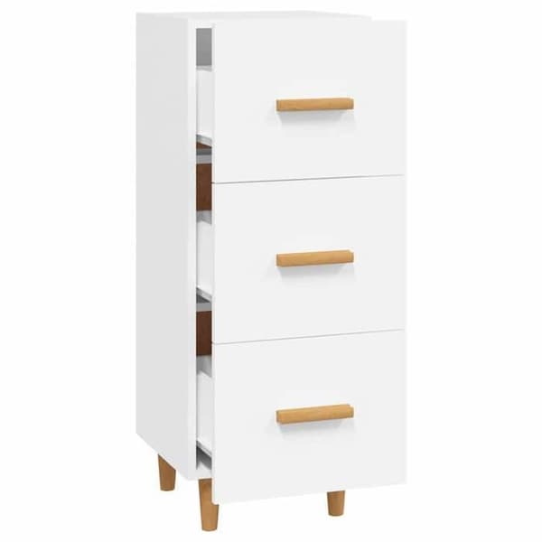 Maison Exclusive - Vit buffé 34,5x34x90 cm ingenjörsträ Vit