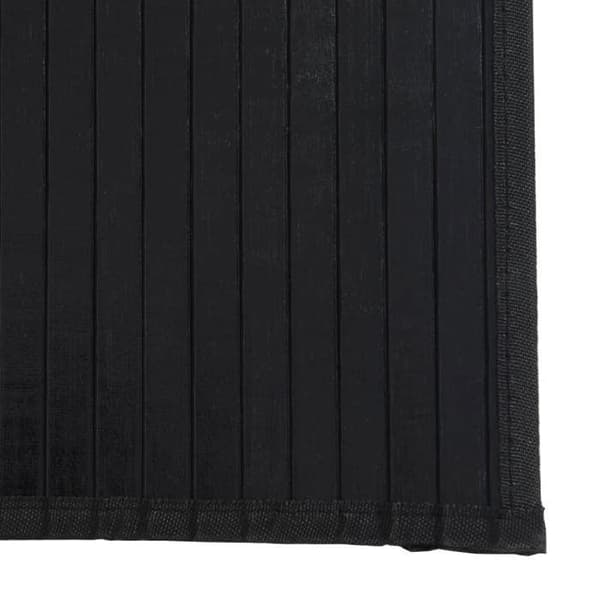 Maison Exclusive - Rektangulär svart matta 60x100 cm bambu