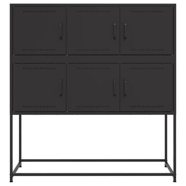 Maison Exclusive - Sort buffet 100,5x39x107 cm stål Svart
