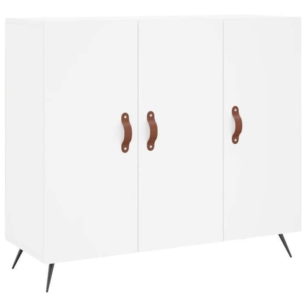 Maison Exclusive - Buffé vit 90x34x80 cm ingenjörsträ
