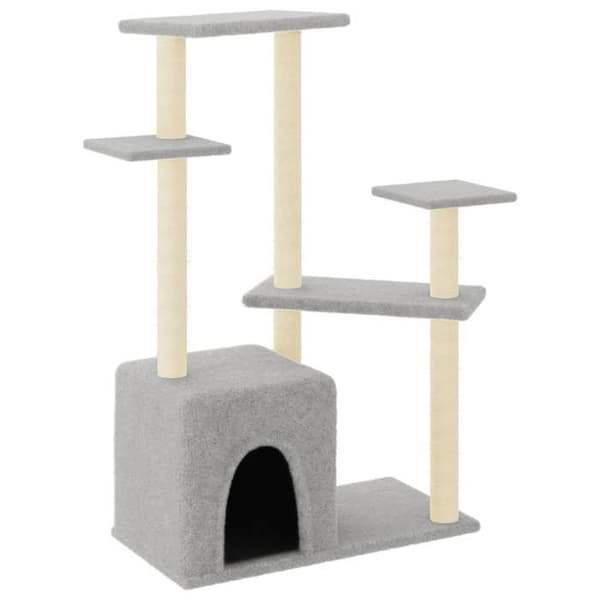 Maison Exclusive - Kattekradse med lys grå sisal 107,5 cm ljusgrått