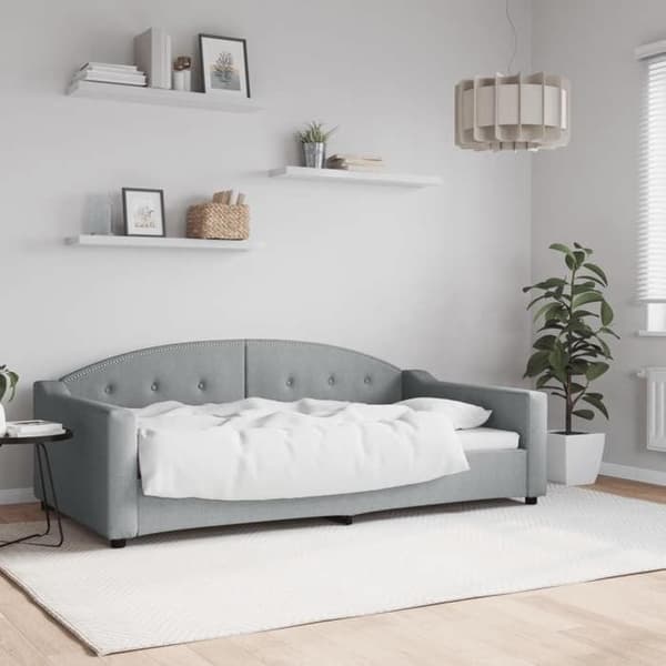 Maison Exclusive - Ljusgrå dagbädd 100x190 cm tyg