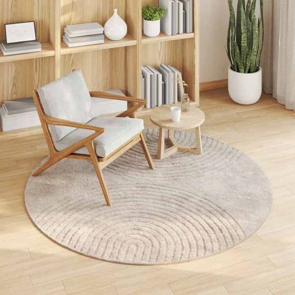 Maison Exclusive - Inomhusmatta GALATI Beige Ø 200 CM Polyester