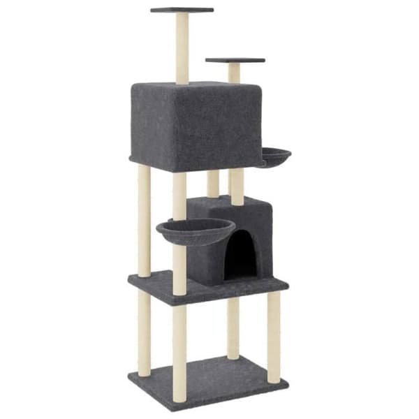 Maison Exclusive - Kattekradse med sisal i mørkegrå 180 cm Mörkgrå