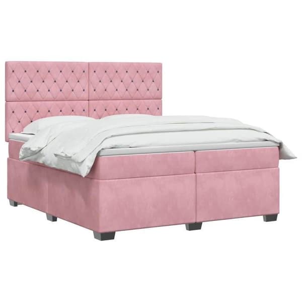 Maison Exclusive - Boxspring säng med Rose madrass 200 x 200 cm Sammet Ros