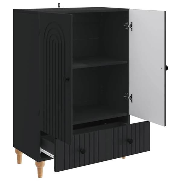 Maison Exclusive - Buffet Sort 66 x 34,5 x 95 cm Ingeniørtræ