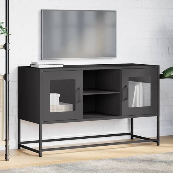 Maison Exclusive - Sort TV-møbel 100,5x39x60,5 cm stål