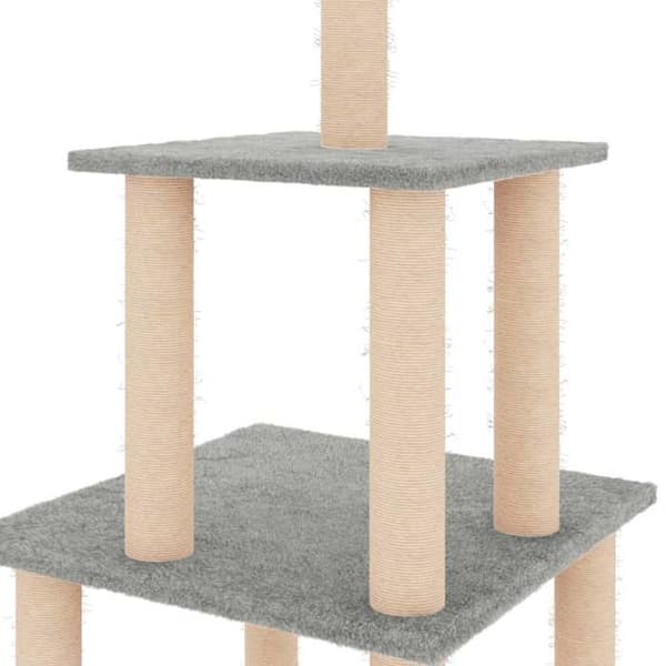 Maison Exclusive - Kattekradse med sisal i lys grå 111 cm ljusgrått
