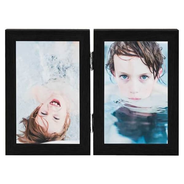 Maison Exclusive - Foldbart billedramme i sort 2x(21x29,7 cm) Svart