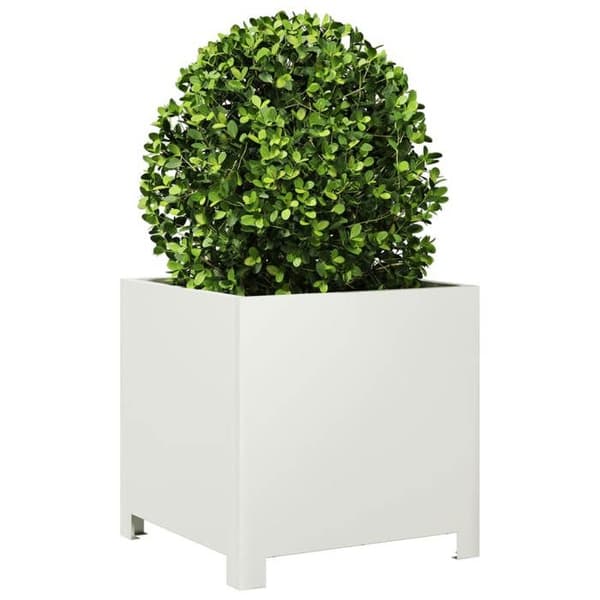 Maison Exclusive - 2 stk. blomsterkummer hvid 40x40x40 cm stål