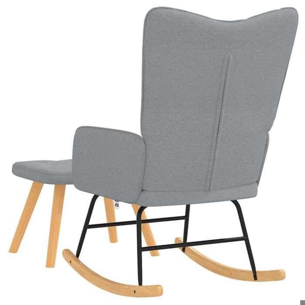 Maison Exclusive - Gungstol med pall Ljusgrått Tyg Ljusgrått