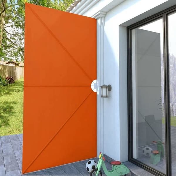 Foldbart sideafdækning - EKSKLUSIV HUS - 400x200 cm - Terracotta - Foldbar - Pulverlakeret stål Terrakotta