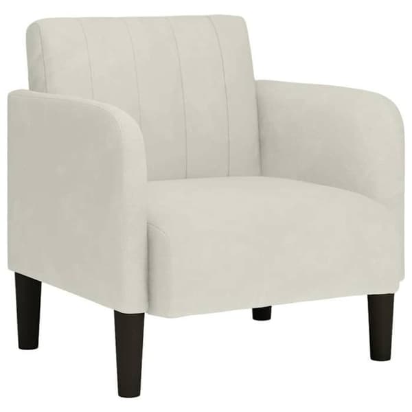 Maison Exclusive - Fåtölj med armstöd i krämfärgad sammet 54 cm Grädde
