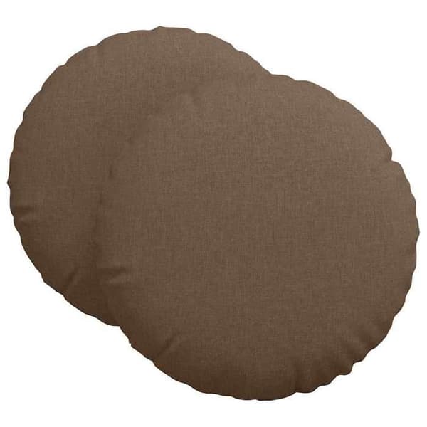 Maison Exclusive - Sittkuddar 2 st Tyg Brun Ø80 x 29 cm brun