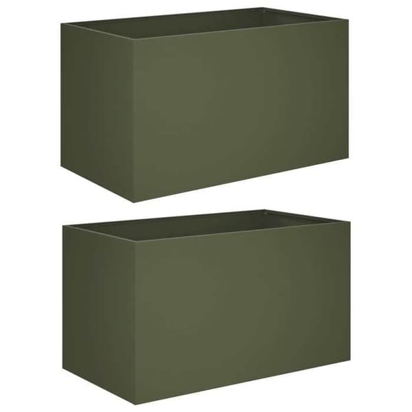 Maison Exclusive - Trädgårdskrukor 2 st Grön oliv 80 x 50 x 50 cm
