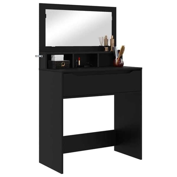 Maison Exclusive - Makeupborde til værelset Sort 80 x 39,6 x 135 cm