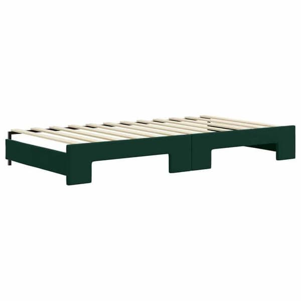 Maison Exclusive - Päivävuode ja vuodevaatteet, tummanvihreä 100x200 cm sametti Mörkgrön