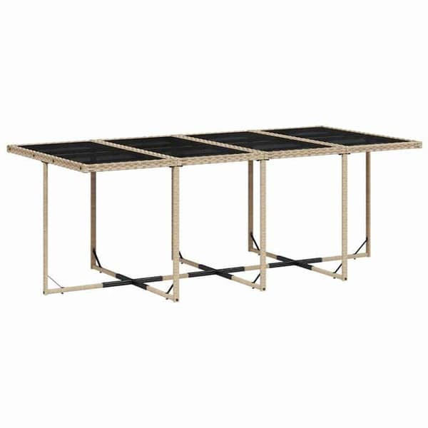 Maison Exclusive - Trädgårds matsalsset med kuddar 13 delar blandning beige rotting