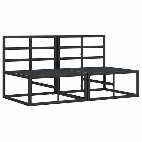 Maison Exclusive - 2 stk. Havemøbler i sort og antracit metal