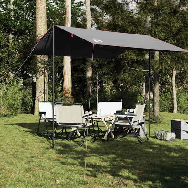 Maison Exclusive - Grå och orange campingduk 300x294 cm vattentät