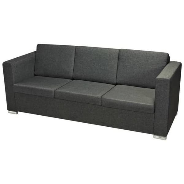 Maison Exclusive - 3-personers sofa i mørkegrå stof mörkgrå