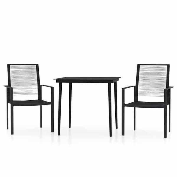 Maison Exclusive - Have spisebordssæt 3 dele Sort