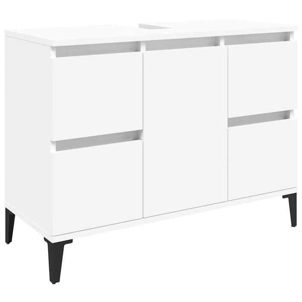 Maison Exclusive - Vit diskbänksmöbel 80x33x60 cm ingenjörsträ Vit