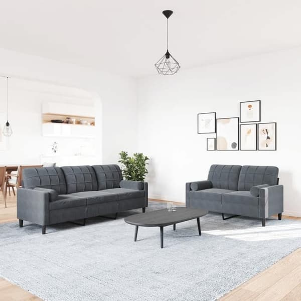 Maison Exclusive - 2 kpl sohvasetti tyynyjen ja samettityynyjen kanssa