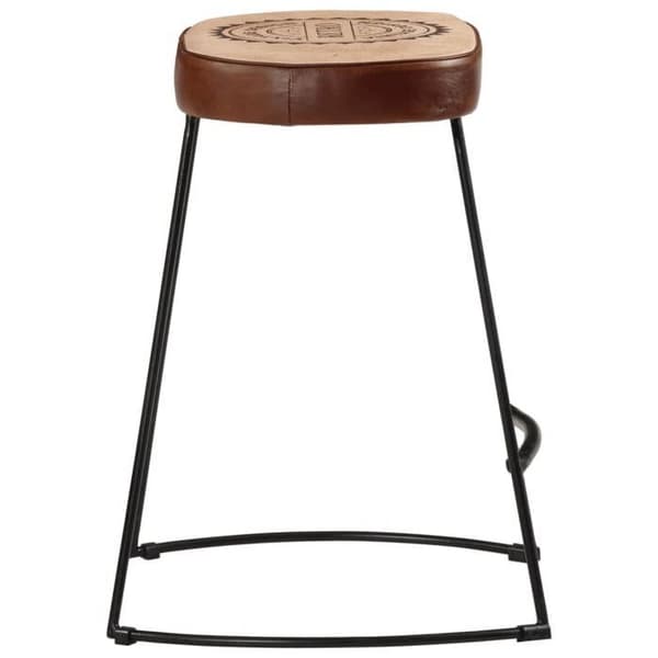 Maison Exclusive - Barstolar set om 2 mörkbruna 40x29,5x53 cm