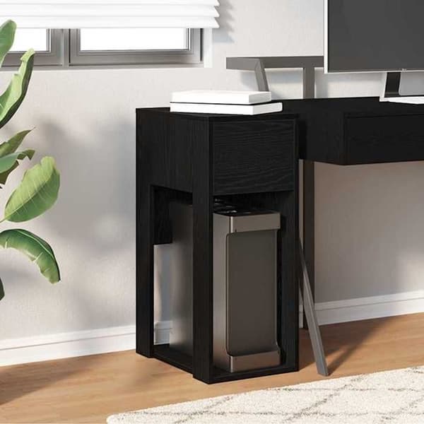 Maison Exclusive - Computerstand med skuffe sort 30x44x74 cm