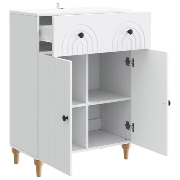 Maison Exclusive - Buffé Vit 66 x 34,5 x 90 cm Ingenjörsträ Vit