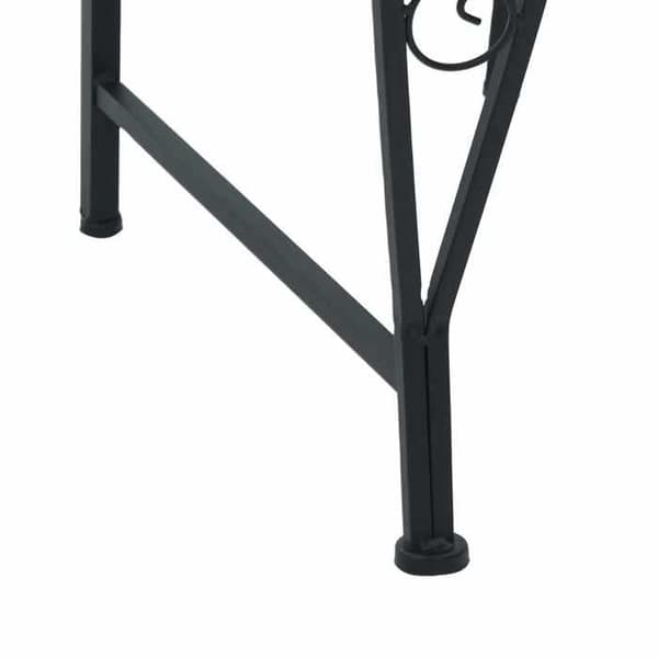 Træbænk - EKSKLUSIV HUS - Træbænk 4 pladser - Stål - Sort - 160 x 80 x 89 cm Svart