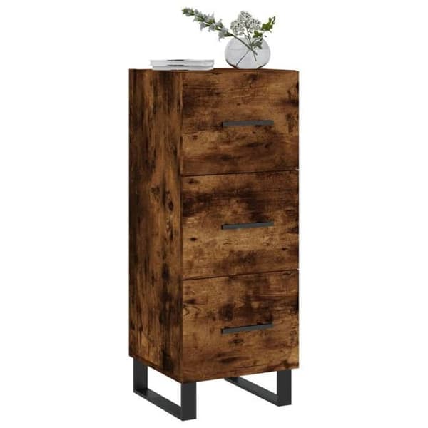 Maison Exclusive - Buffé Ek rökt 34,5x34x90 cm Ingenjörsträ
