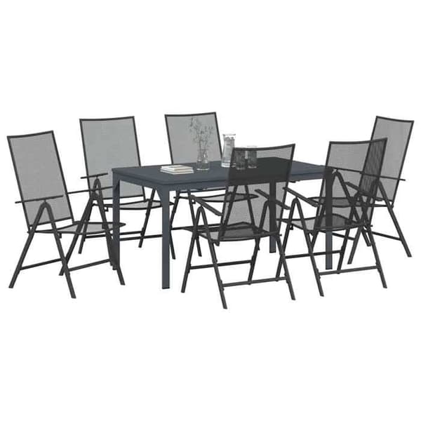 Maison Exclusive - 7 pc have spisebordssæt Anthracit antracit