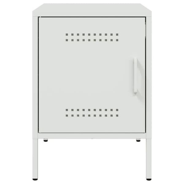 Maison Exclusive - Sängbord vit 36x39x50,5 cm stål