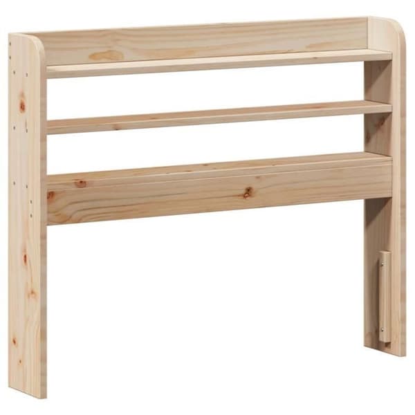 Maison Exclusive - Päätylevy hyllyillä 100 cm massiivipuusta