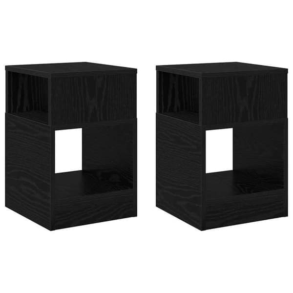 Maison Exclusive - Sidebord 2 stk Sort eg 30,5 x 30 x 45 cm