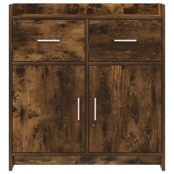 Maison Exclusive - Buffé Ek rökt 75 x 36 x 80 cm Ingenjörsträ