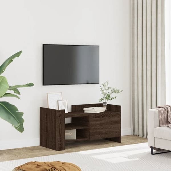 Maison Exclusive - TV-møbel i brunt egetræ 80x35x40 cm i ingeniørtræ