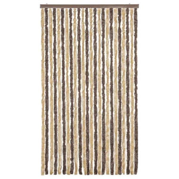 Maison Exclusive - Mørkebrun og beige fluenet 100x230 cm chenille