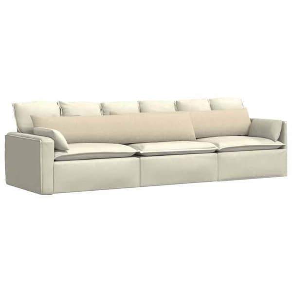 Soffkuddar - EXKLUSIVT HEM - 200 x 40 cm (2-pack) - Kräm - Dragkedjefodral - Polyesterfyllning Grädde