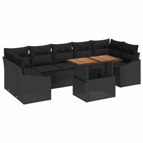 Maison Exclusive - 8 dele have sofa sæt i sort