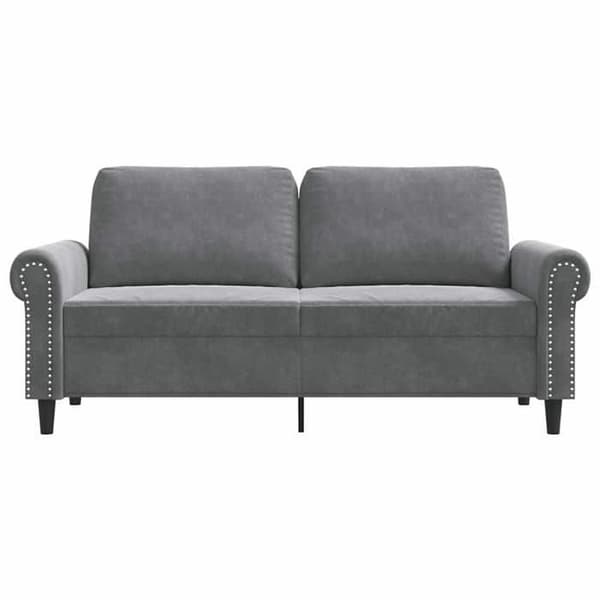 Maison Exclusive - Tummanharmaa 2-paikkainen sohva 140 cm Sametti