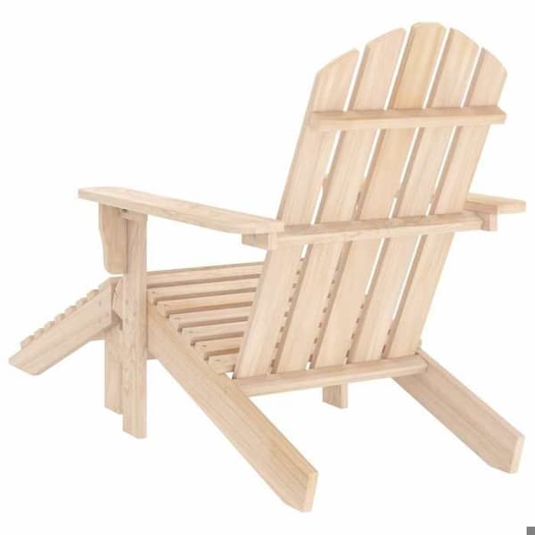 Maison Exclusive - Adirondack trädgårdsstol med fotpall i solid granträ
