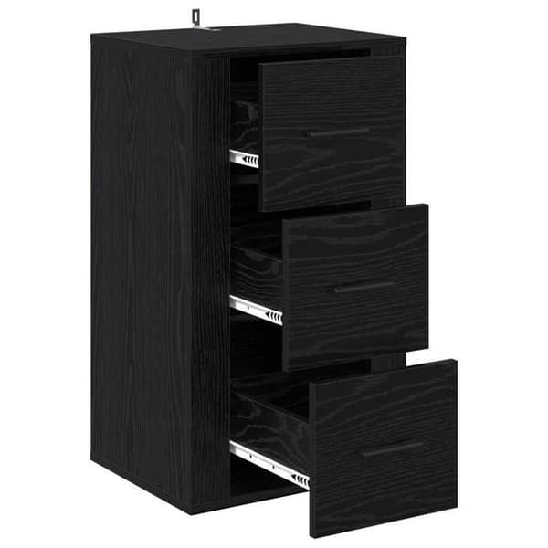 Maison Exclusive - Buffet Sort egetræ 40 x 33 x 70 cm Ingeniørtræ svart ek