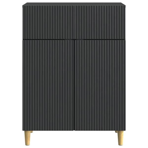 Maison Exclusive - Musta buffet laatikolla 66 x 34,5 x 90 cm Tekninen puu