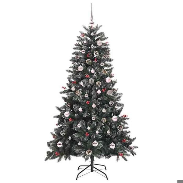 Kunstig juletræ - EKSKLUSIV HUS - Moderne - 150 cm - PVC & stål - LED USB Grön